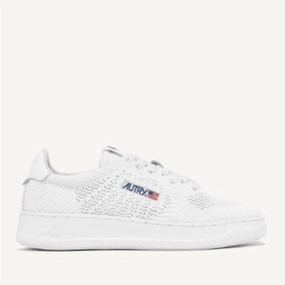 Women's Ease Knit Medalist Low Sneaker In White Durable Rubber Outsole