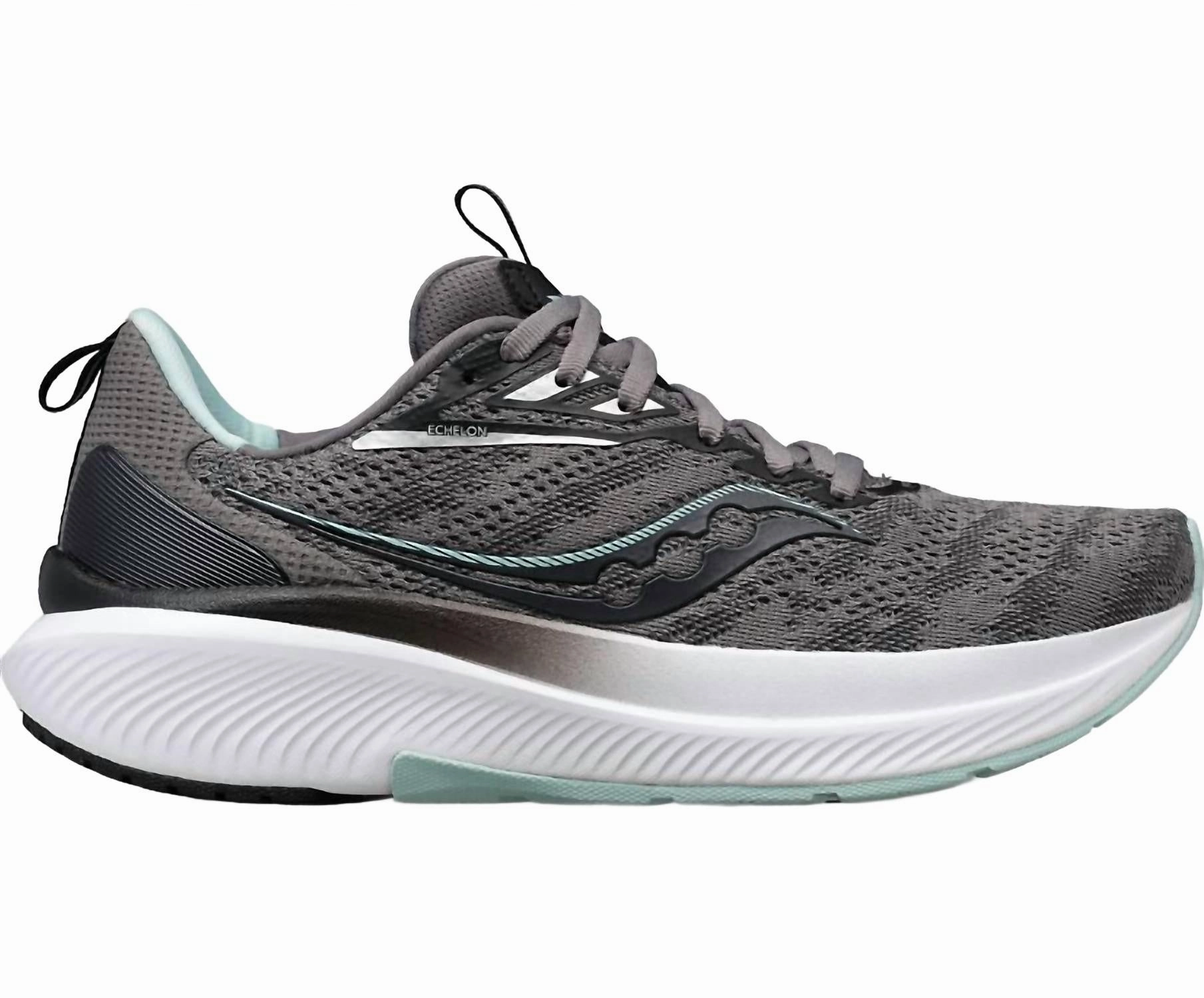 Stretch Step Balanced Cushioning Women's Echelon 9 Trail Running Sneakers In Charcoal/ice