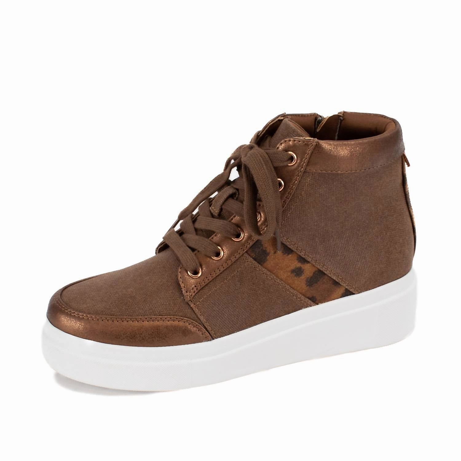 Waterproof Design Cushion Layer Women's Edisia High Top Sneaker In Brown