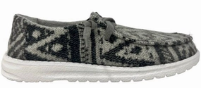 Women's Ellis Aztec Casual Shoe In Grey Flexible Torsion