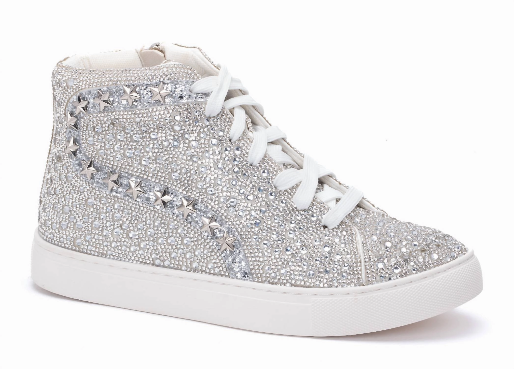 Even Pressure Women's Flashy Sneakers In Silver