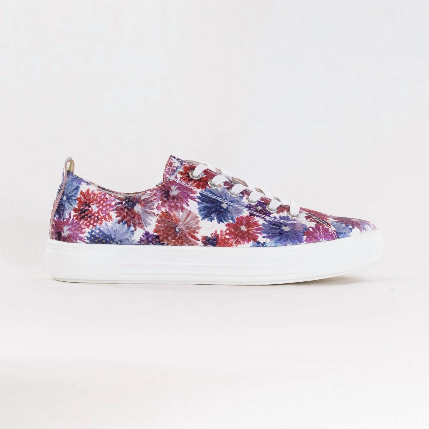 Women's Flowered Sneakers In Multi Thermal Regulating Liners FoamMidsole