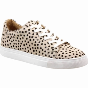 Stable Form Elite Athlete Women's Gizmo Sneakers - Medium In Beige Polka Dot