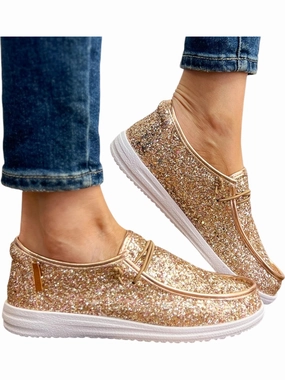 workout shoes Body Support Women's Glitter Kayak Shoes In Beige