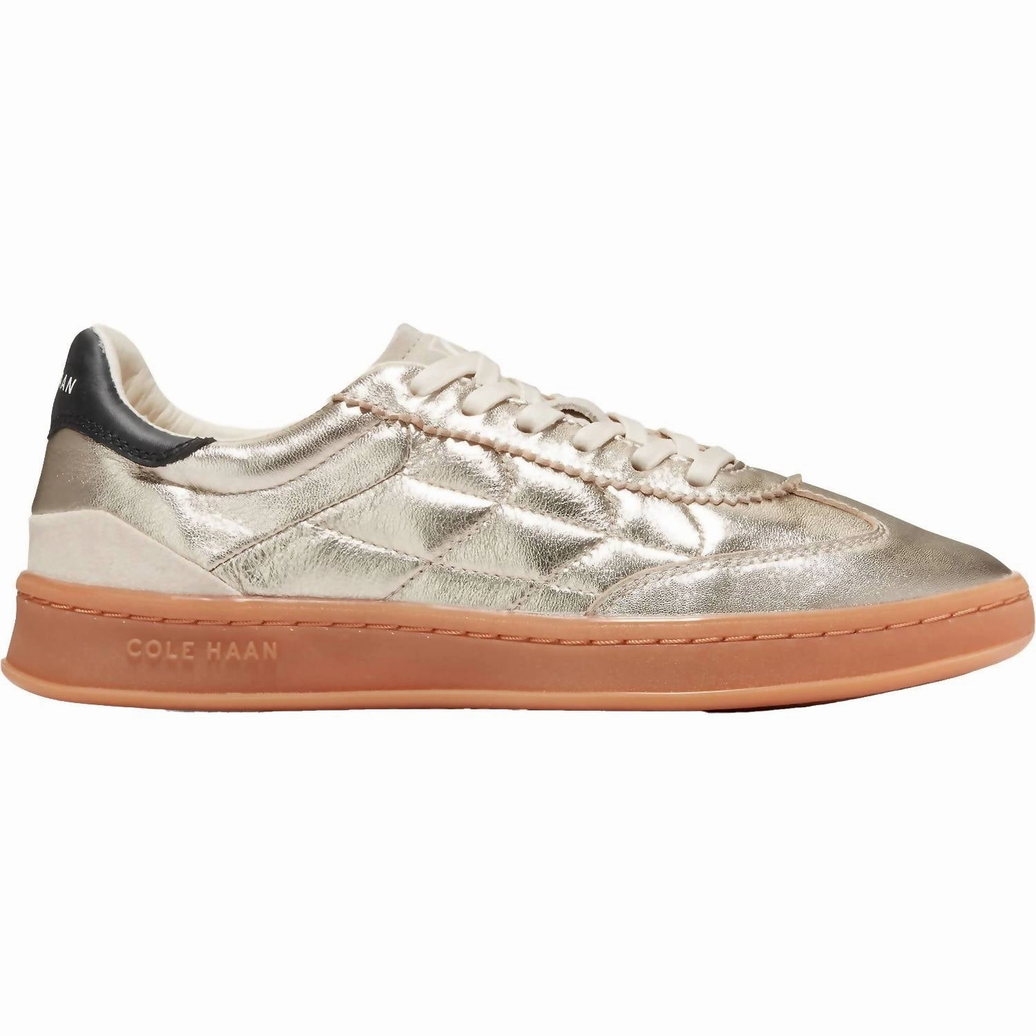 Soft Sole Gym-Ready Women's Grandpro Breakaway Sneaker In Gold/birch Suede