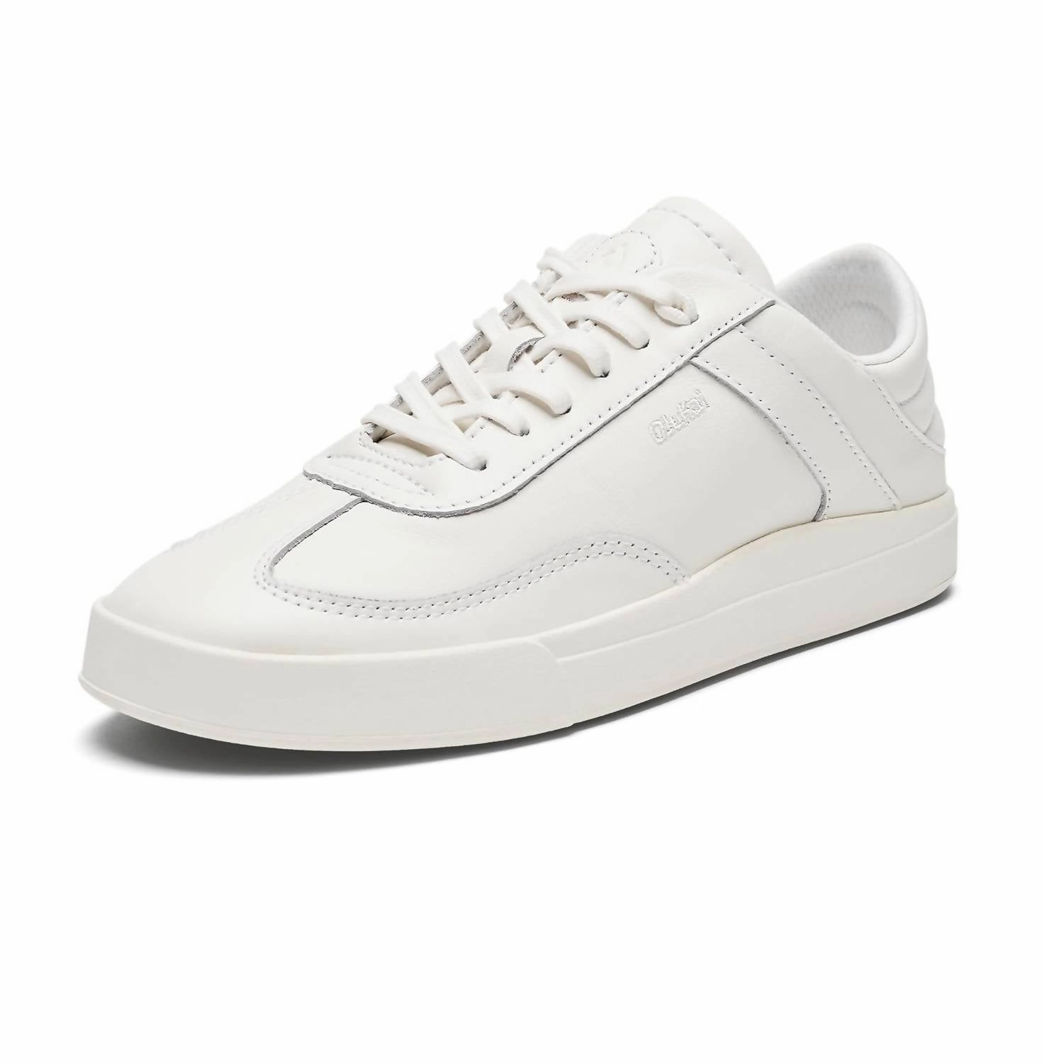 Women's Ha'upu Leather Sneakers In Bright White/bright White All-day shock absorption Recycled Polyester