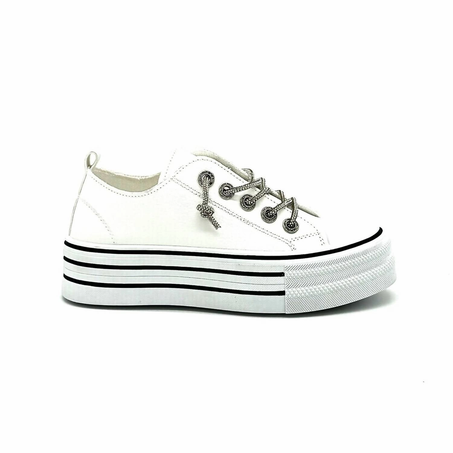 Women's Harley Slip On Sneaker In White Rockered Outsole Design Thermal Regulation Layer