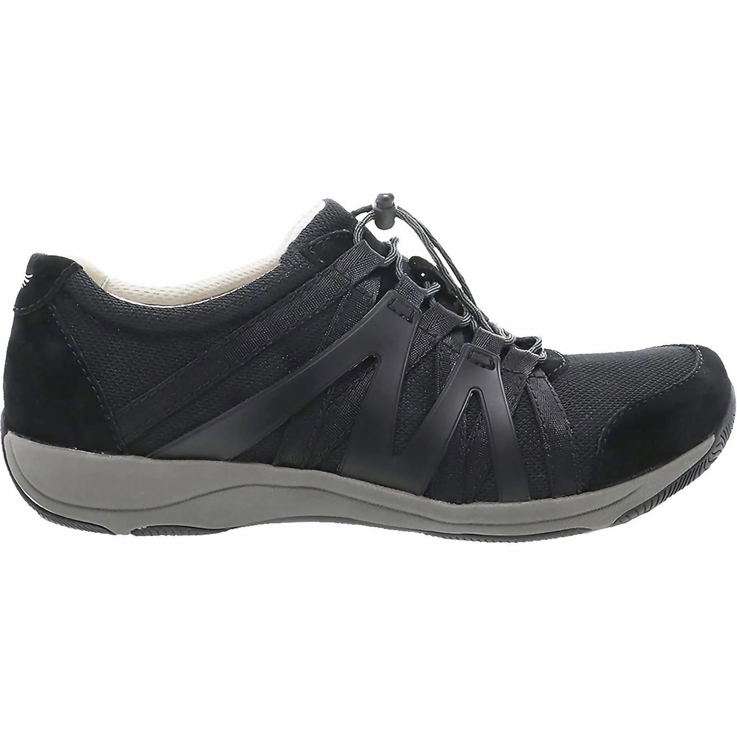 Shock-absorbent cushioning Women's Henriette Athletic Sneakers Medium In Black Black Suede