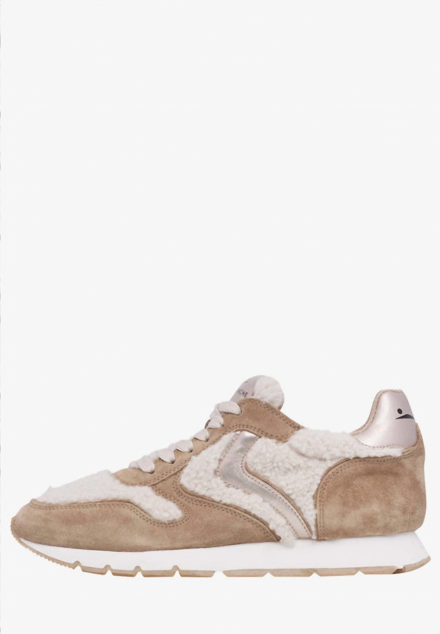 Women's Julia Suede/metallic Fur Sneaker In Brown/beige Sturdy materials