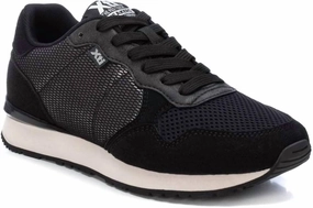 Recycled Components Women's Lace-Up Sneakers In Black