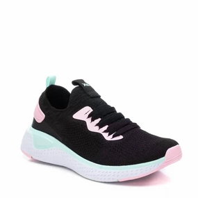 Women's Lace-Up Sneakers In Black orthopedic