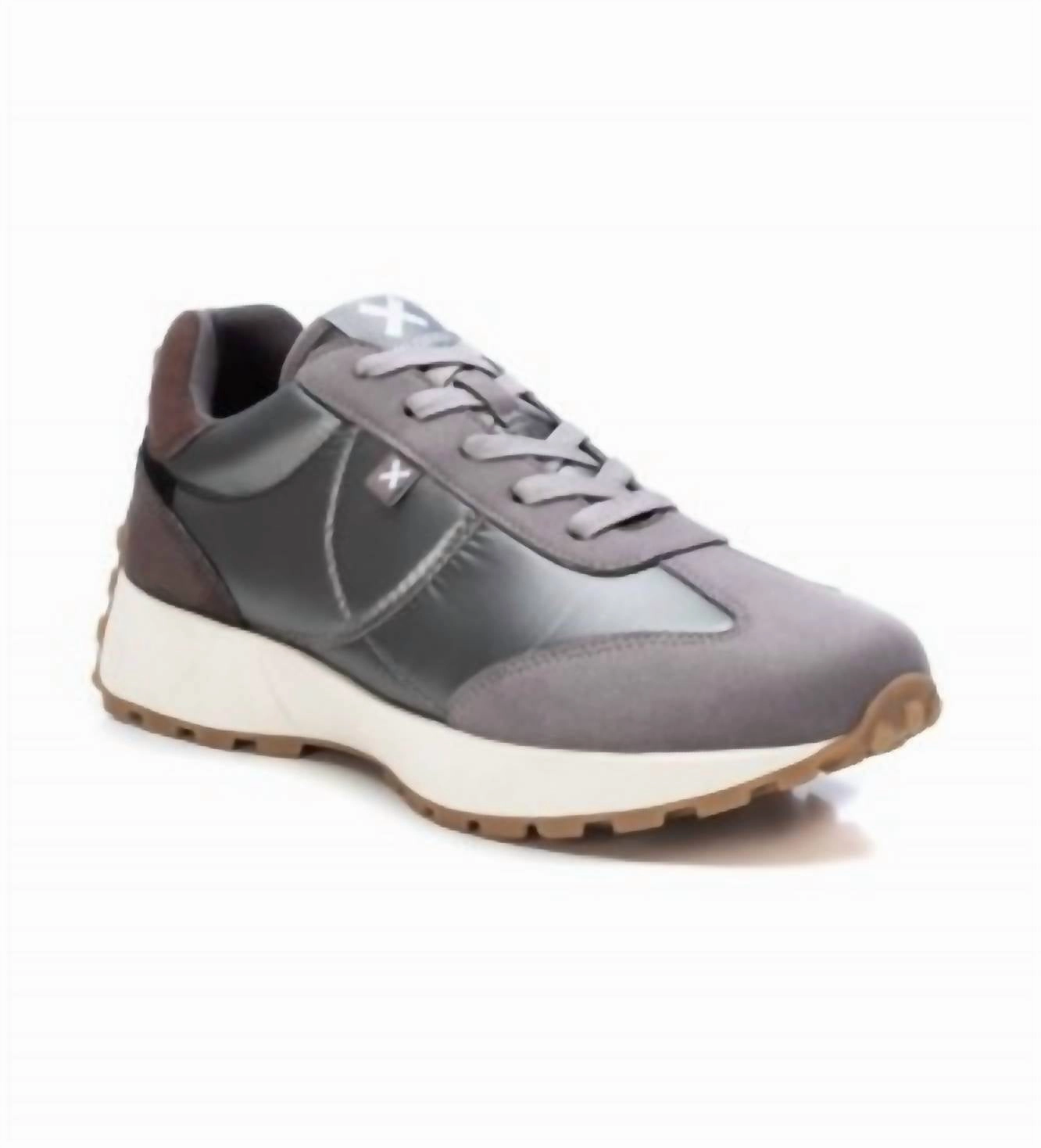 Outdoor Walking Women's Lace-Up Sneakers In Charcoal