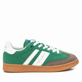 Women's Lace-Up Sneakers In Green Durable Sole High Elasticity