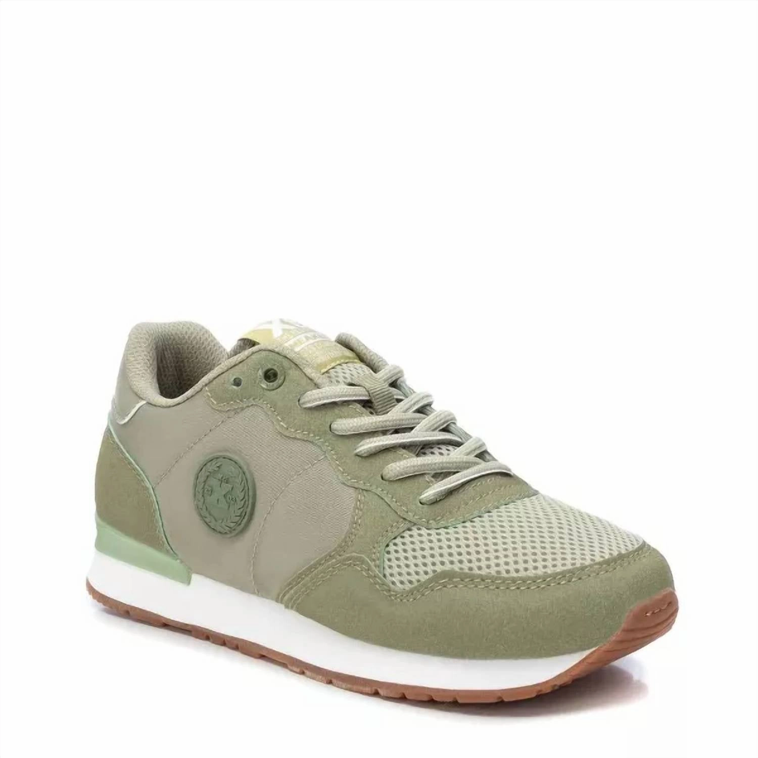 Mesh Upper Hyperbolic Logging Cage Women's Lace-Up Sneakers In Open Green