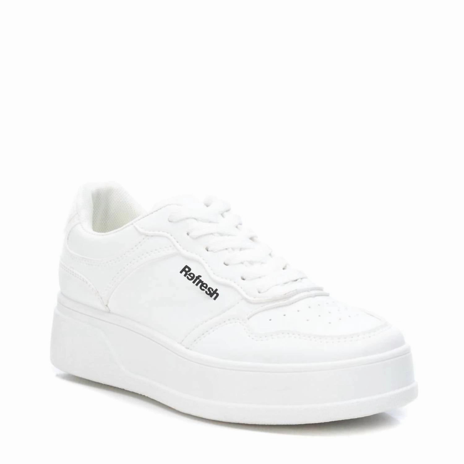 Quick Dry Materials Bend Easy Women's Lace-Up Sneakers In White