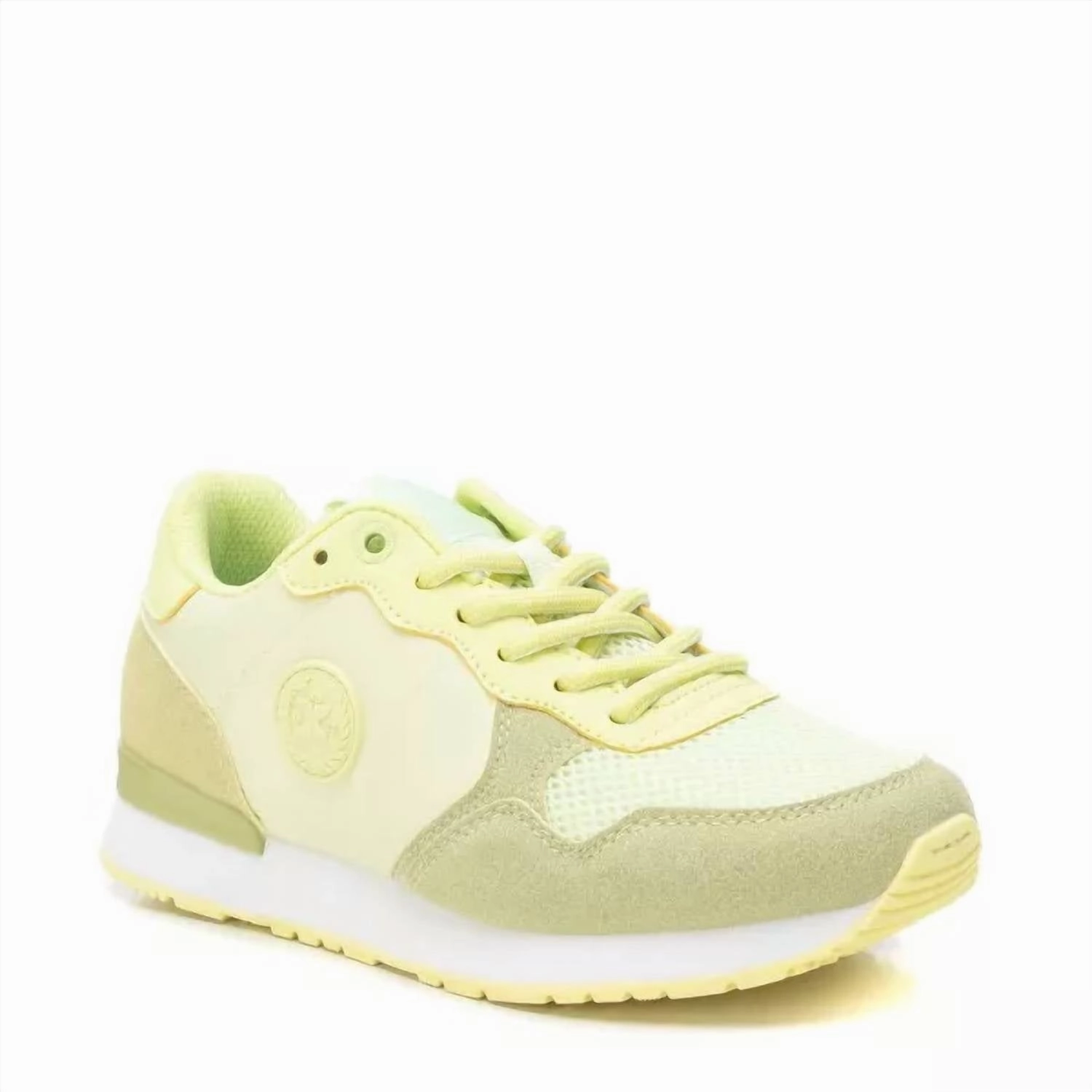 Women's Lace-Up Sneakers In Yellow Sustainable Production Process