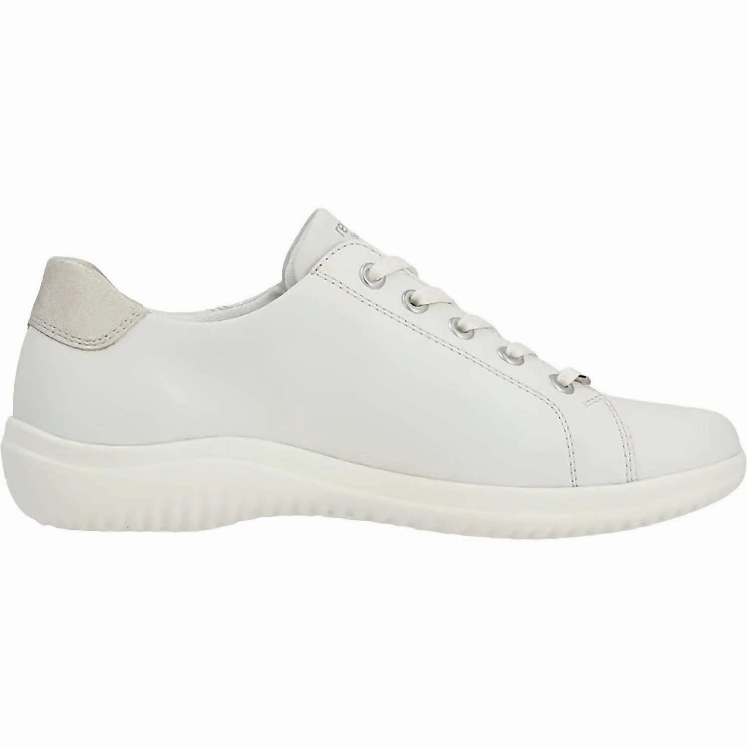 Non Restrictive Toe Box Active Flex Women's Louann 00 Low-Profile Leather Sneaker In Snow/perle/offwhite/musche
