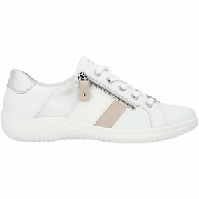 Energy Return EVA Foam Sneaker Stores Women's Low-Profile Leather Sneaker In Weiss/rose/ice