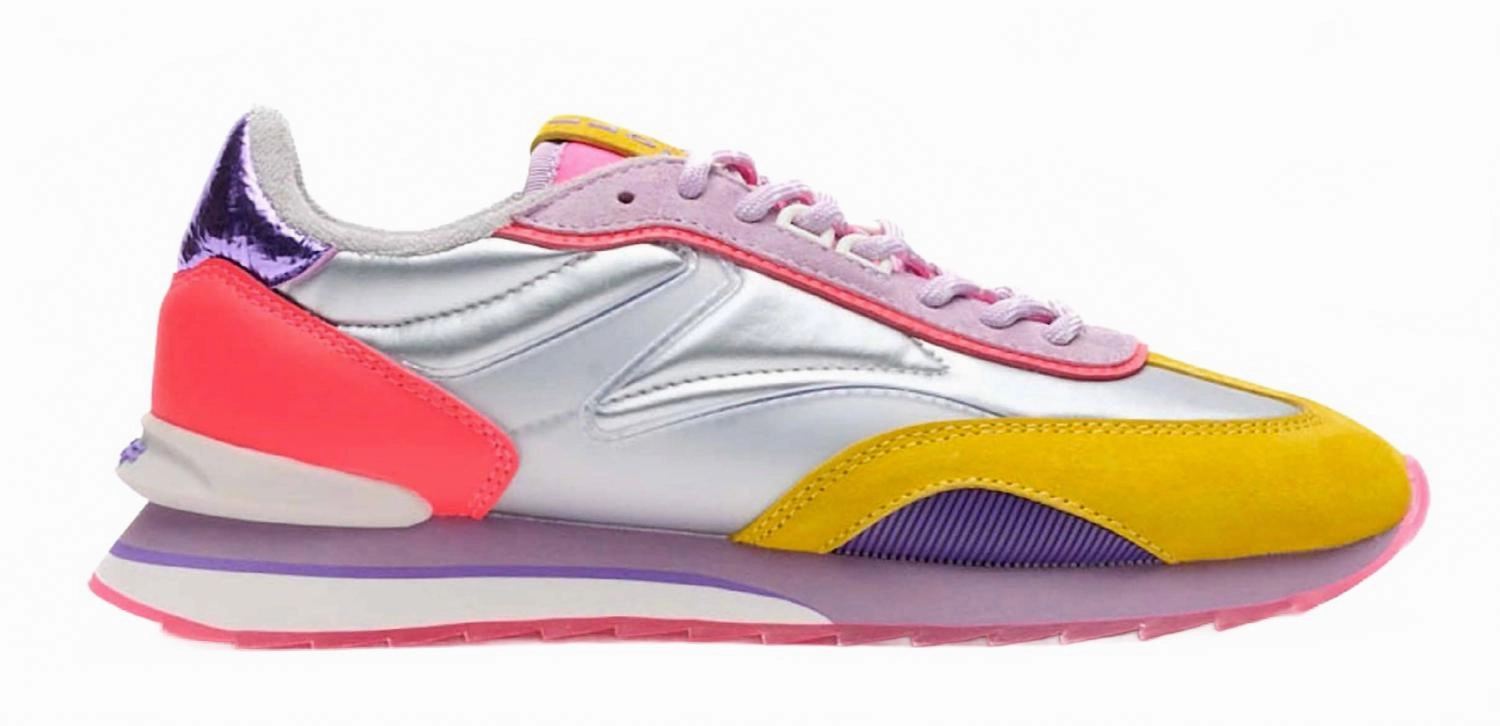 Contoured Footbed Support Go Active Women's Mangosteen Sneakers In Metallic Multicolor