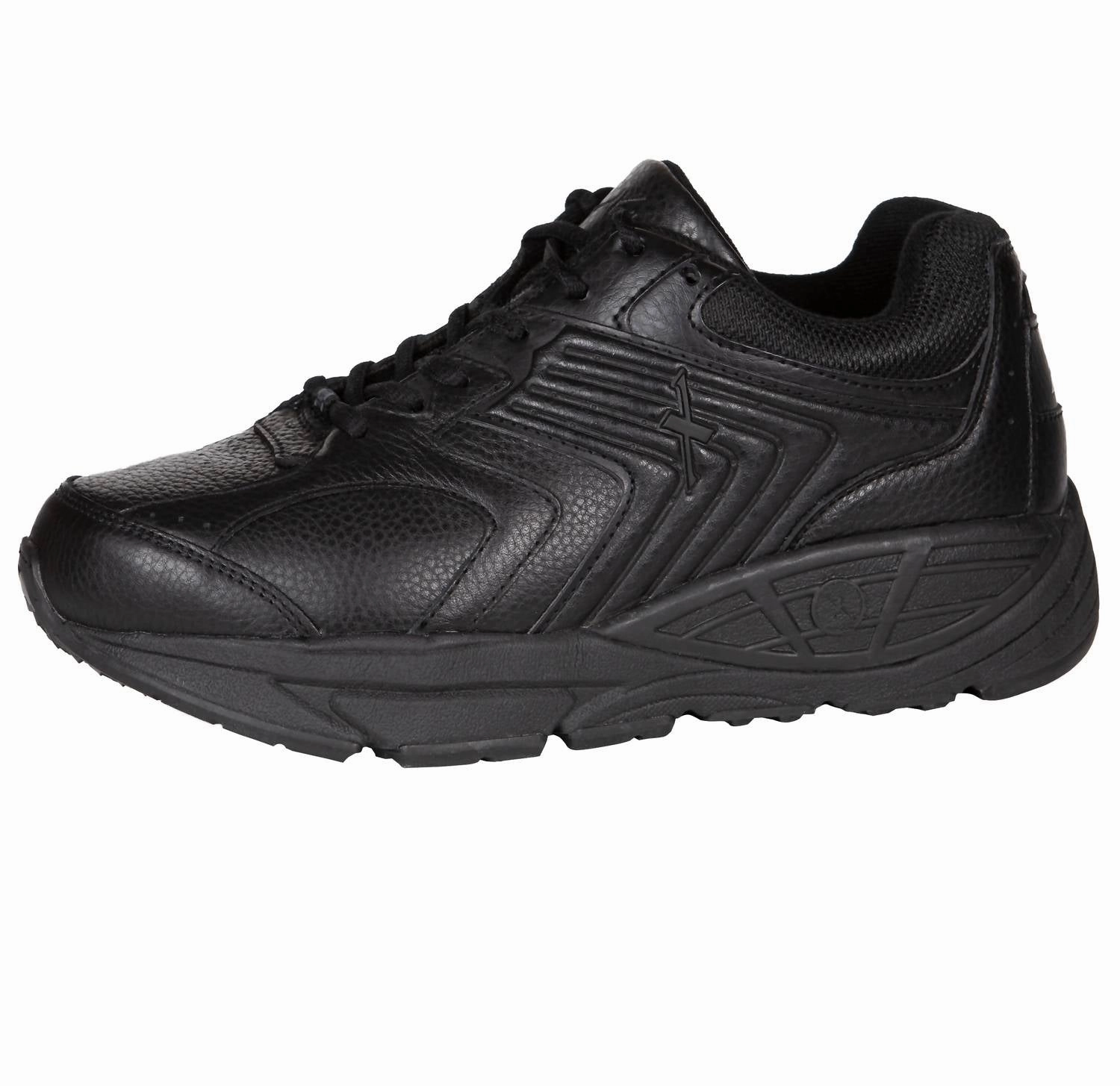 Women's Matrix Leather Shoes In Black MoldedMidsole