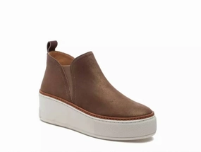 Lace Up Closure Systems Cozy Motion Women's Mika Sneakers In Bronze Brush Suede