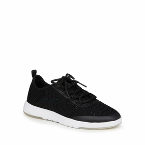 Static Dissipative Women's Miki Washable Eyelet Sneaker In Black