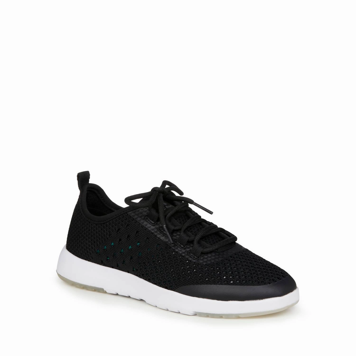 Walk Flow Precision Bonded Overlays Women's Miki Washable Eyelet Sneaker In Black