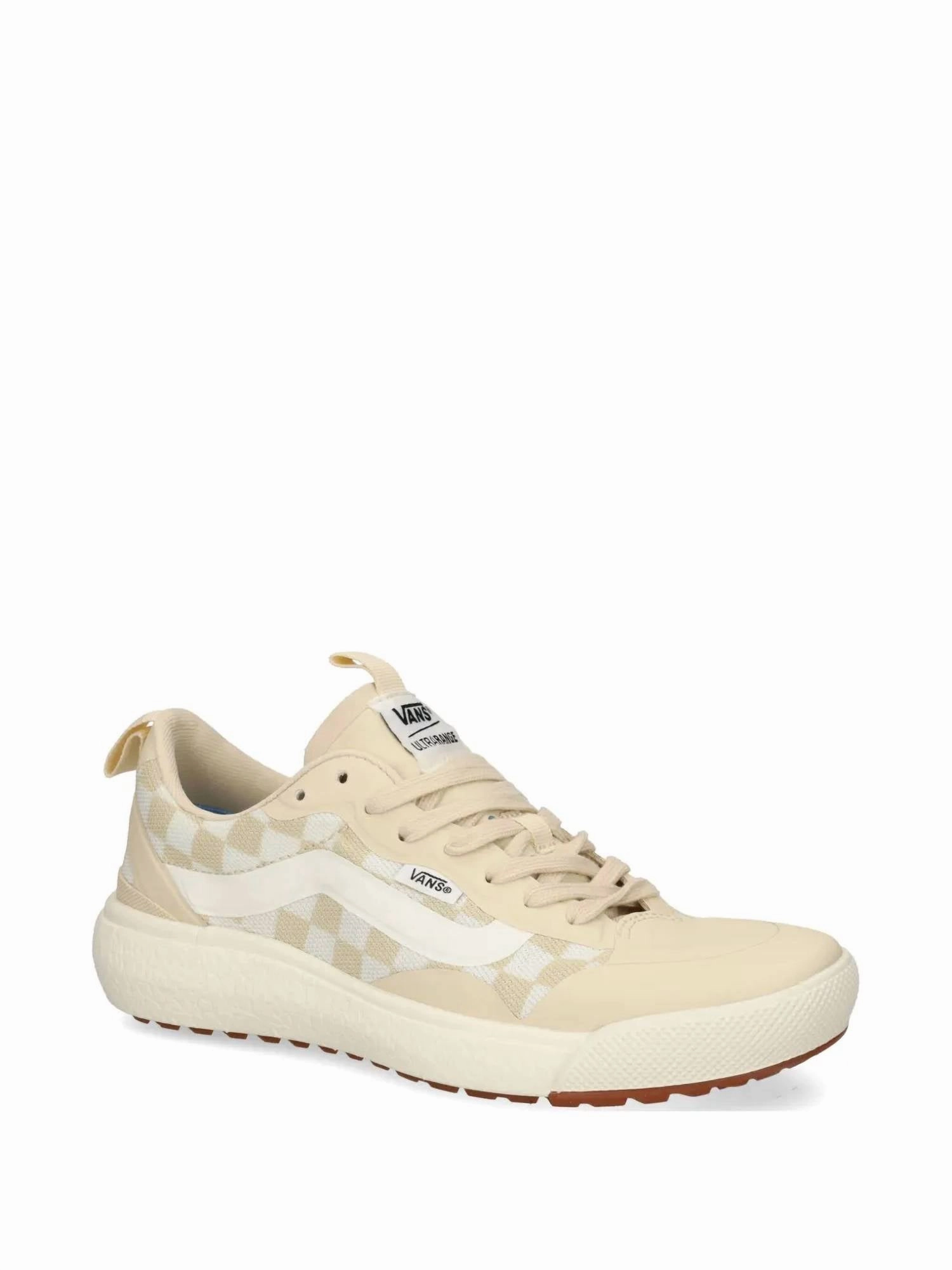 Women's Mte Ultrarange Exo Checkerboard Sneakers In Cream Compression Molded Cushioning