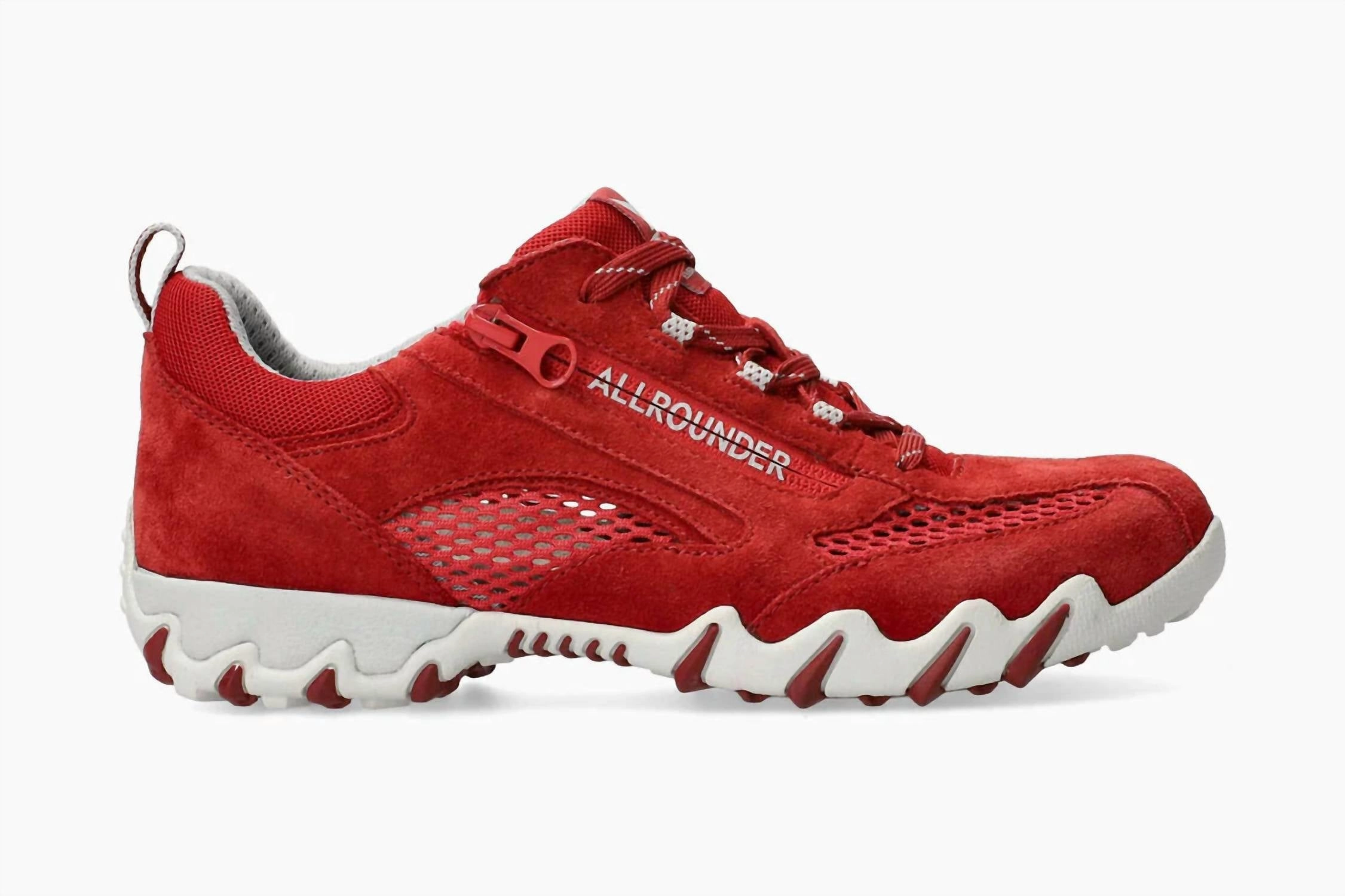 Women's Naira Rugged Zip-Up Oxford Shoes In Chili Pepper Red ScratchResistantSurface running sneakers