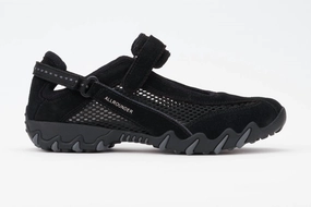 Modern Street Hexagonal Lug Pattern Women's Niro Rugged Mary Jane Shoes In Black