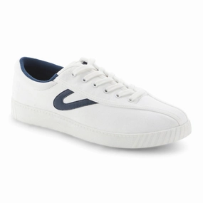 Women's Nylite Plus Canvas In White Navy Home Style Track Walk