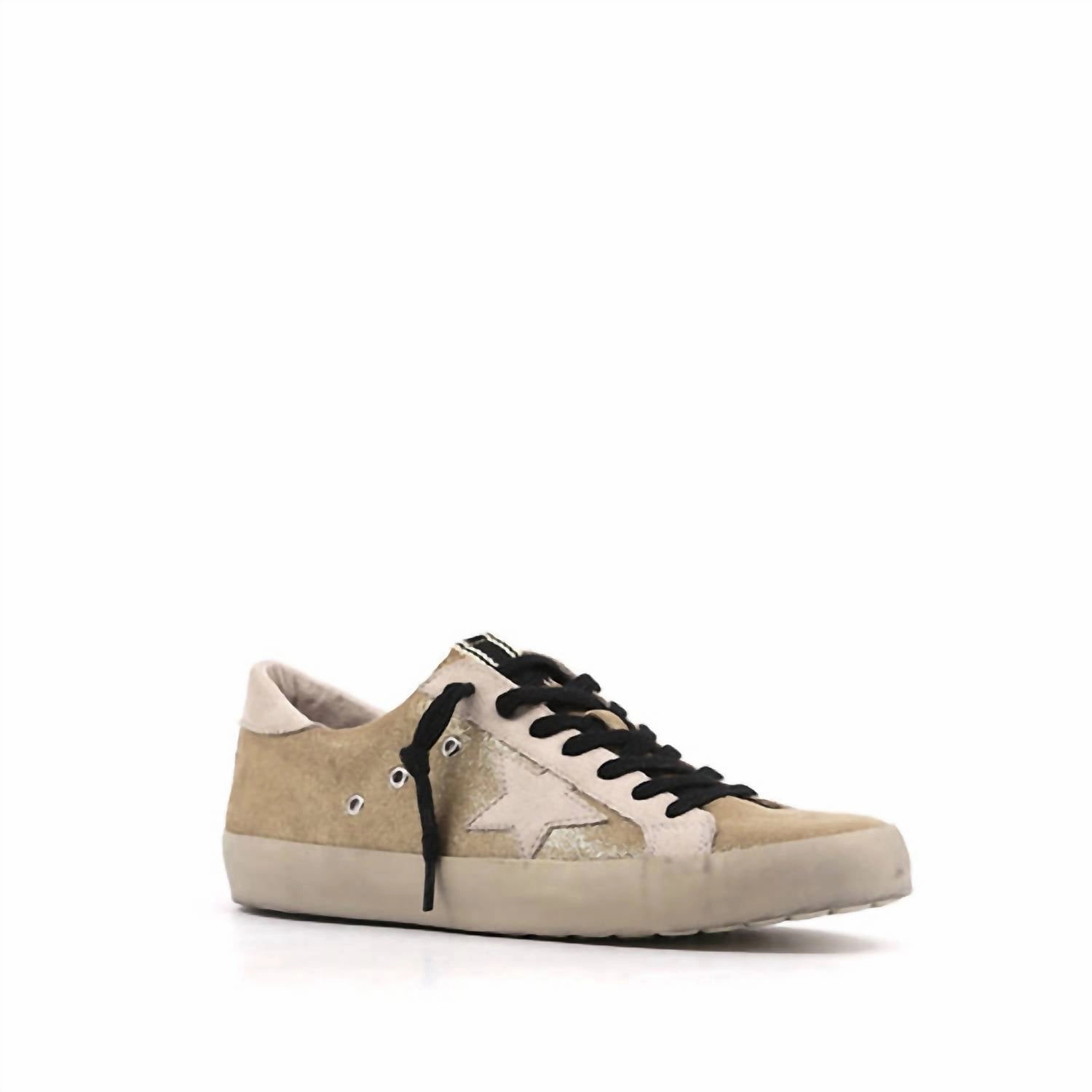 ComfortFit Barefoot feel Women's Paloma Low Star Sneaker In Gold