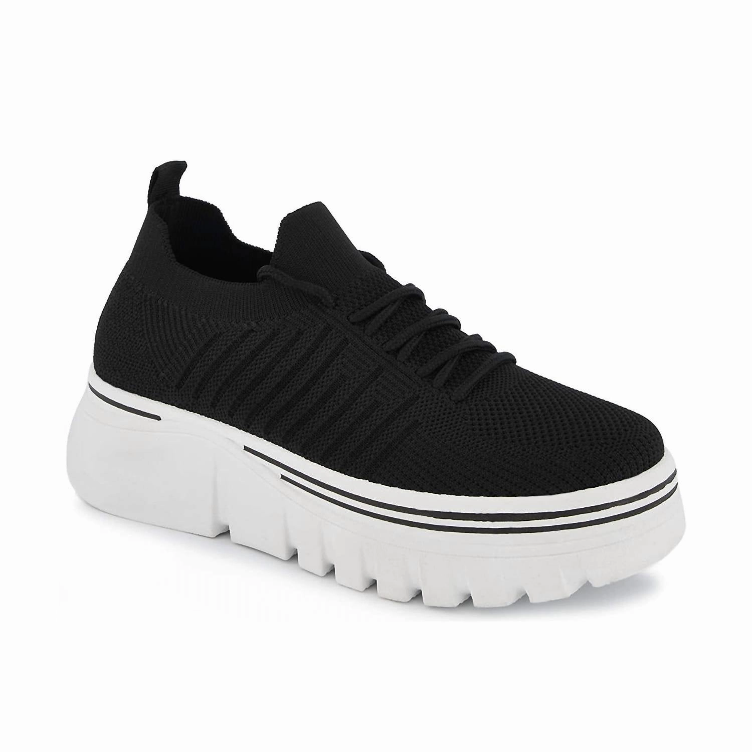 Rubber Composite Iconic Piece Women's Platform Sneakers In Black