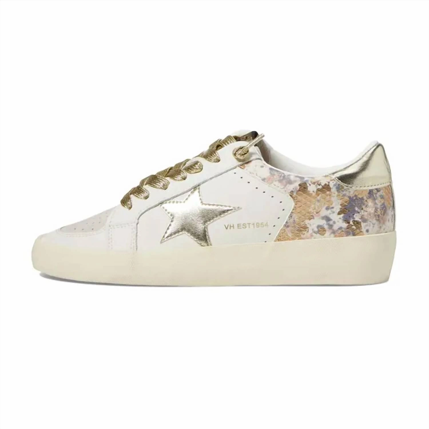 Classy Touch Adjustable Tongue Women's Reflex Sneaker In Snake Multi