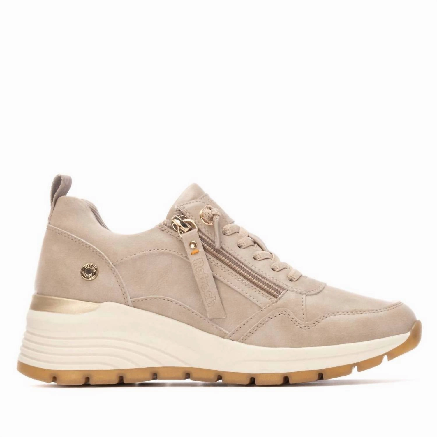 Streamlined Vulcanized Construction Women's Refresh 172938 Sneakers In Beige