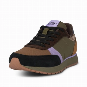 Flexible Upper Women's Ronja Sneaker In Dark Olive/orchid