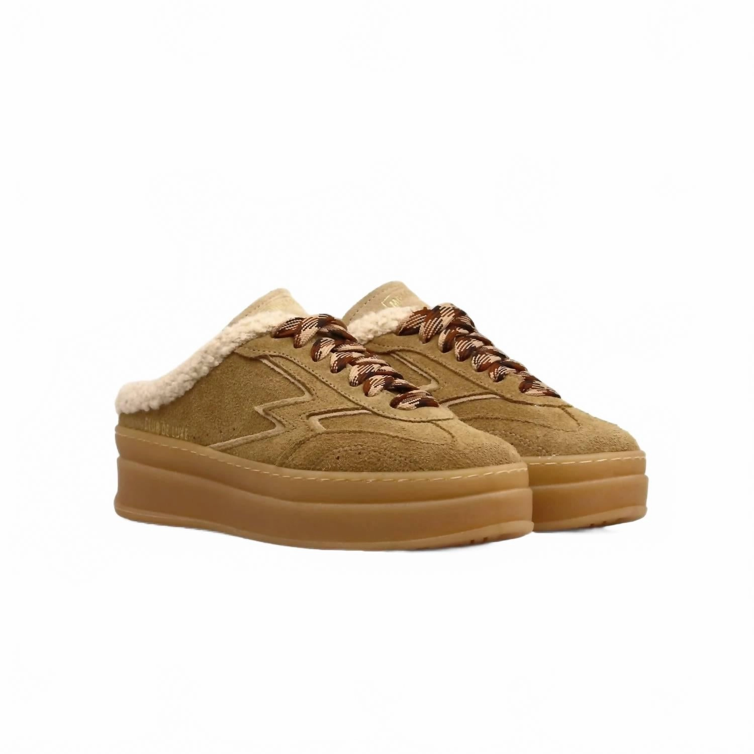 Pressure Dispersing Footbed Zipper Closure Women's Sabot Double Club Sneaker In Camel