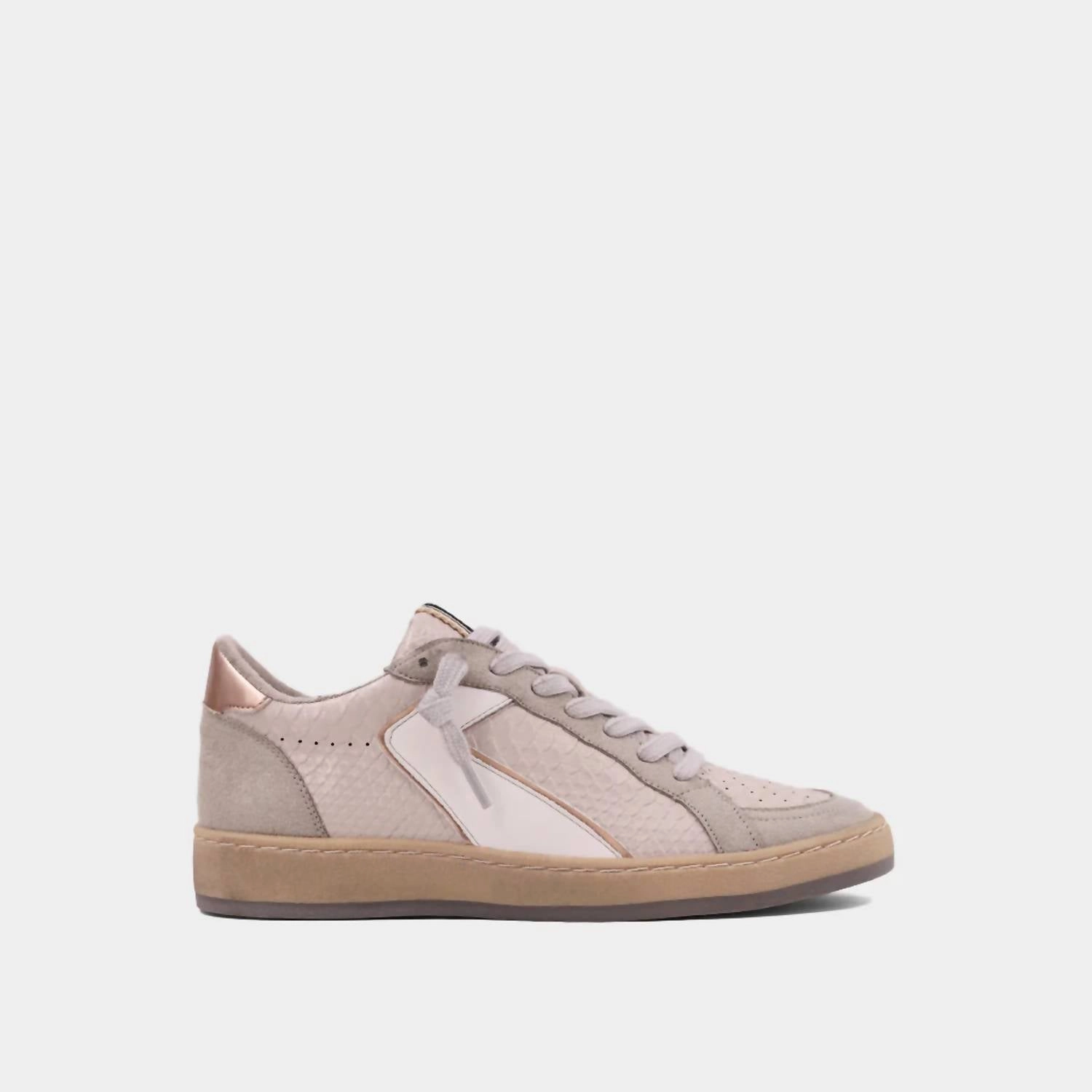 Women's Salma Sneaker In Beige Snake Balanced feel Flexible Tread Pattern