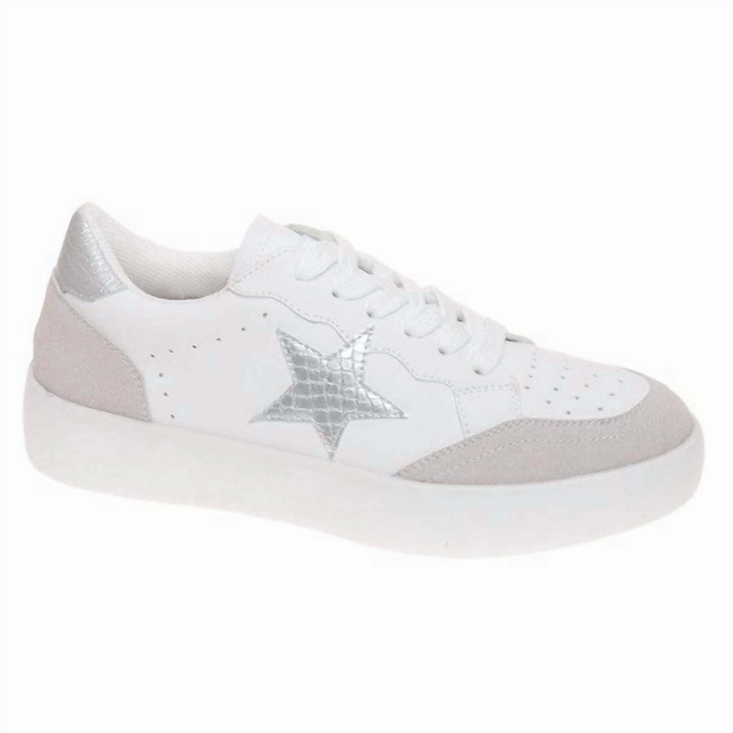 Everyday Look Women's Shauna Star Combo Sneakers In Silver