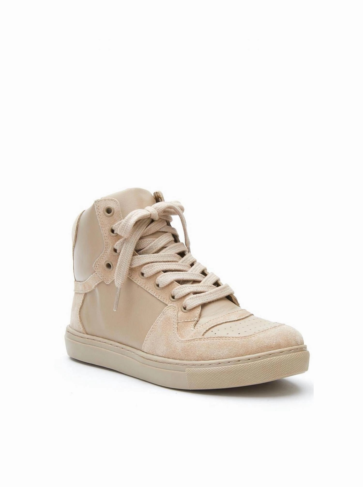 Compression Resistant Foam Textured Surface Women's Signature High-Top Sneaker In Natural