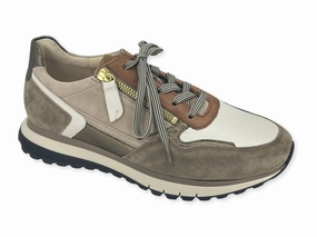 Tough Rubber Sports-Friendly Women's Sneakers 6-378-55 In Taupe