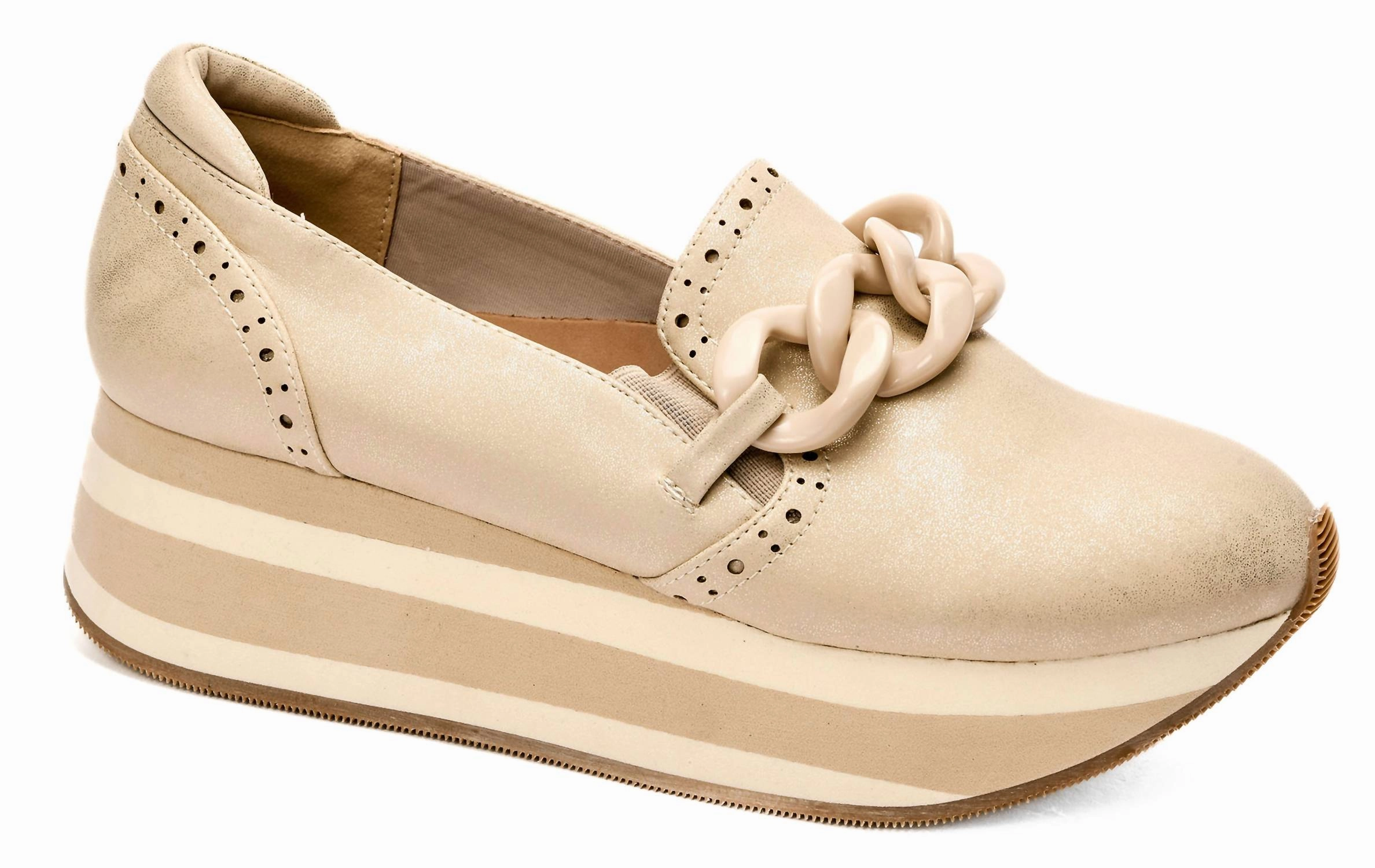 Ventilated Mesh Women's So What Platform Sneaker In Gold