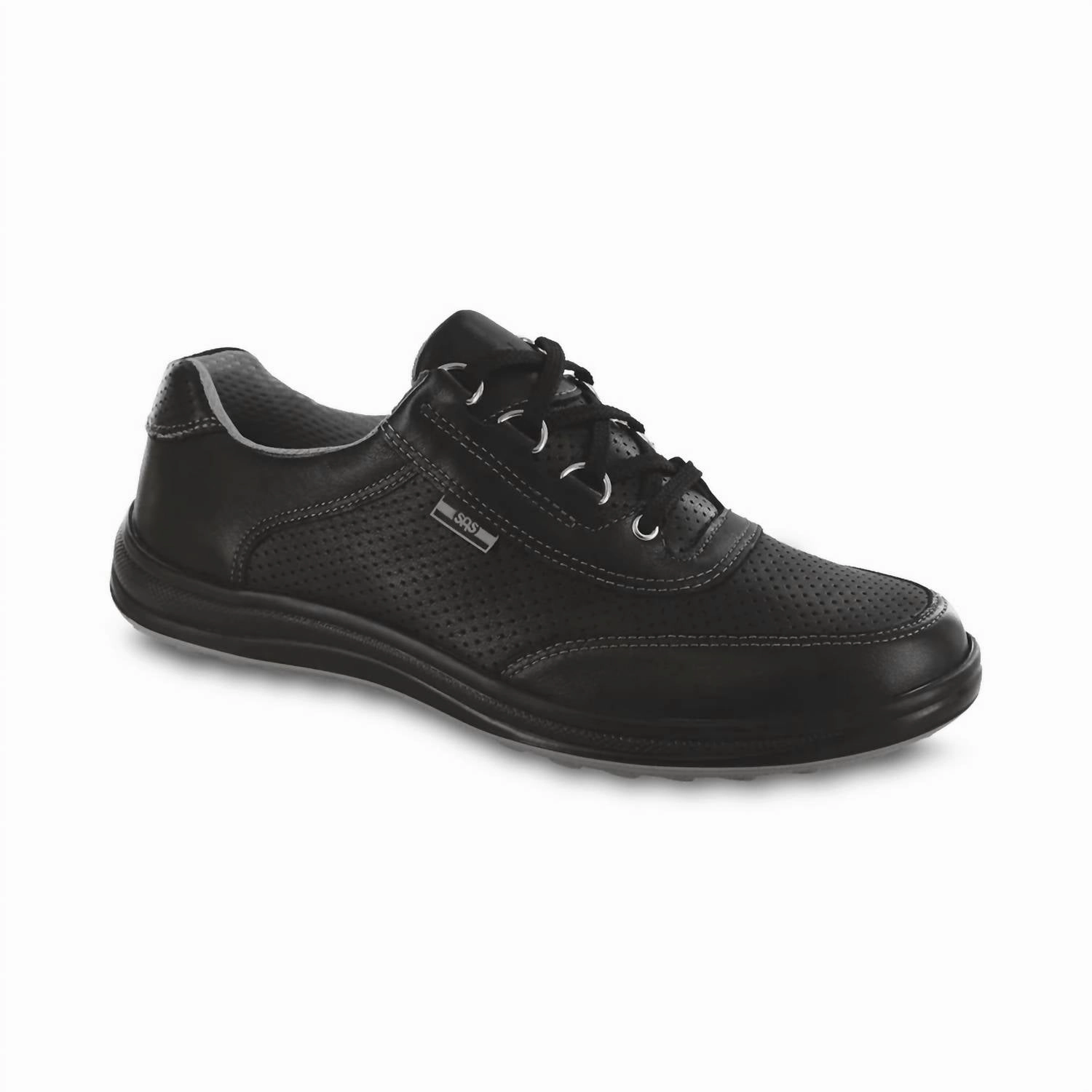 Easy Travel Antibacterial Women's Sporty Lux Sneaker - Medium In Black Perf