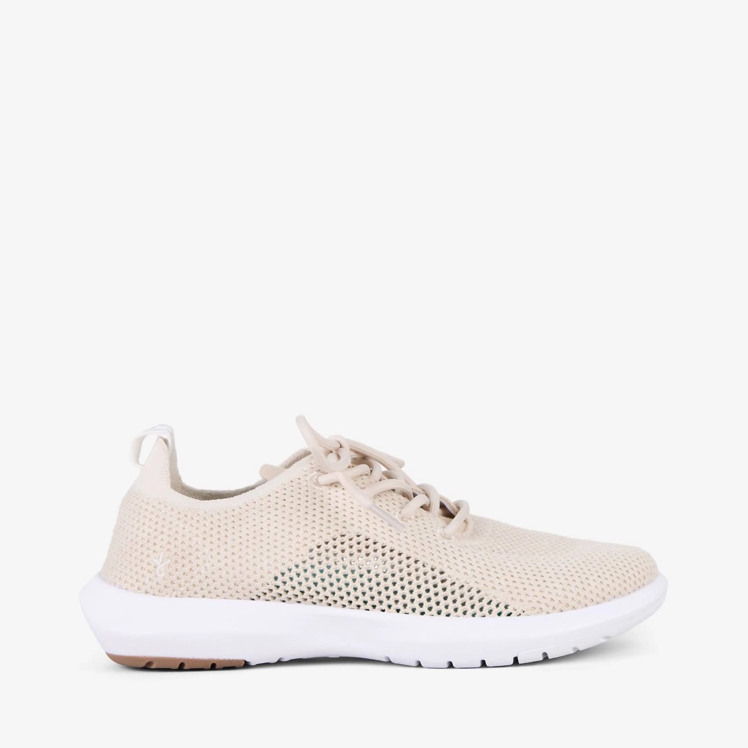 Women's Springbrook Sneaker In Oatmeal/ Avoine Rubber Traction Pattern Pressure Relief Grooves