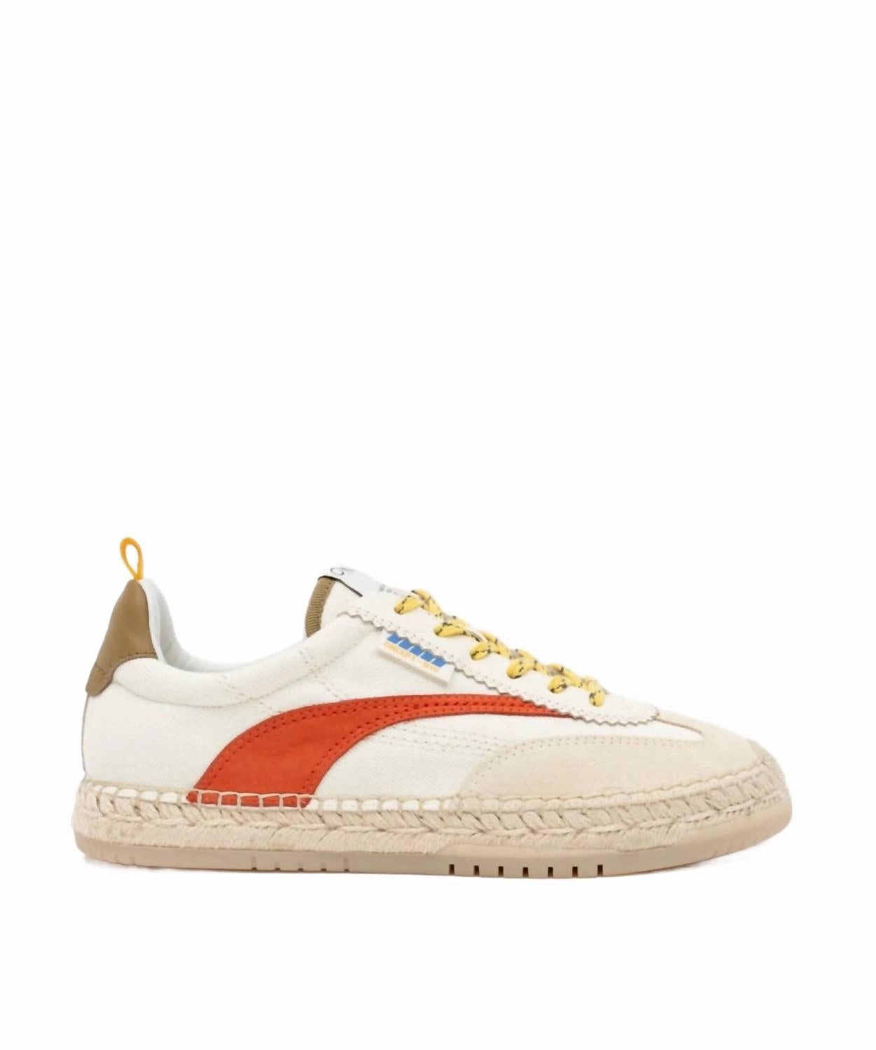 Microperforation Detail Athletic Vibe Women's St Tropez Espadrille Sneaker In Ivory Moon