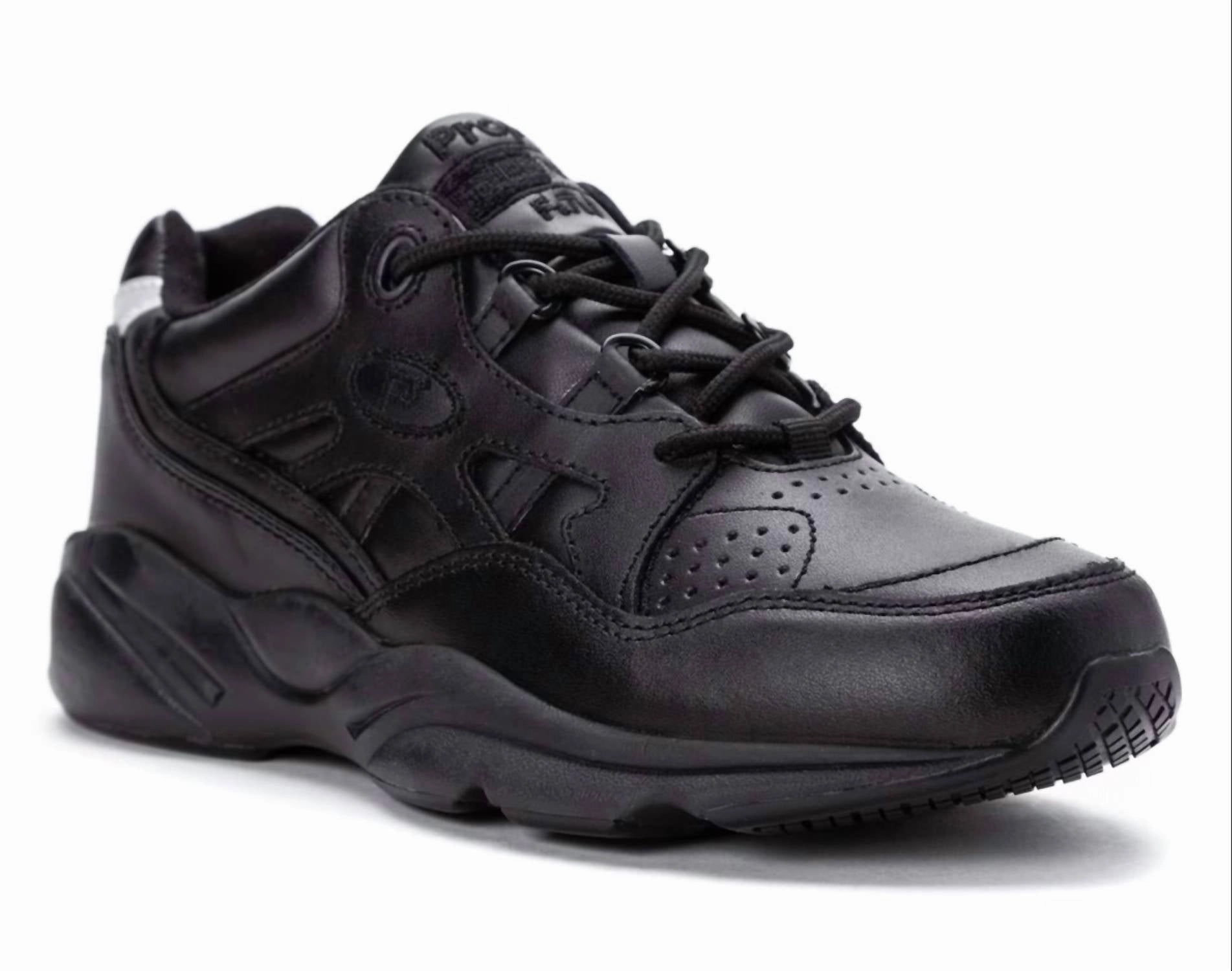 Women's Stana Slip Resistant Work Shoe In Black athletic style