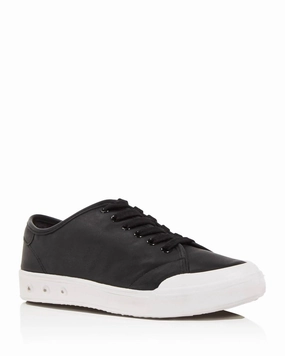 Women's Standard Issue Leather Sneaker In Black Sneaker Fashion Subtle Tread