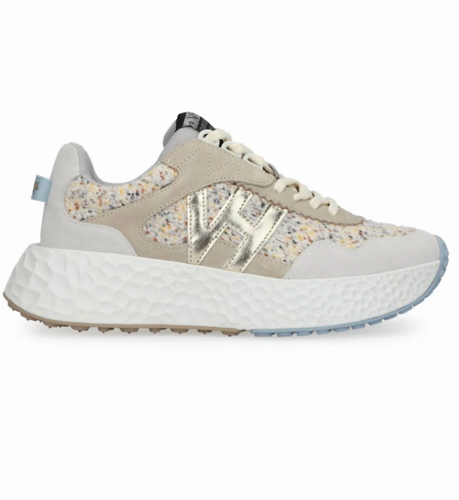 Shock Vibe Simple Outline Women's Starling Tweed Sneaker In Nude