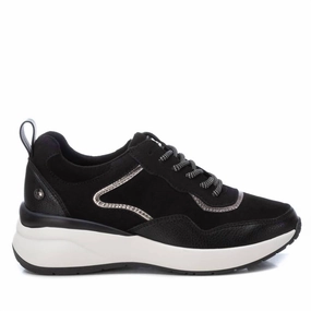 Recycled materials Smooth Fit Women's Suede Metallic Sneakers In Black