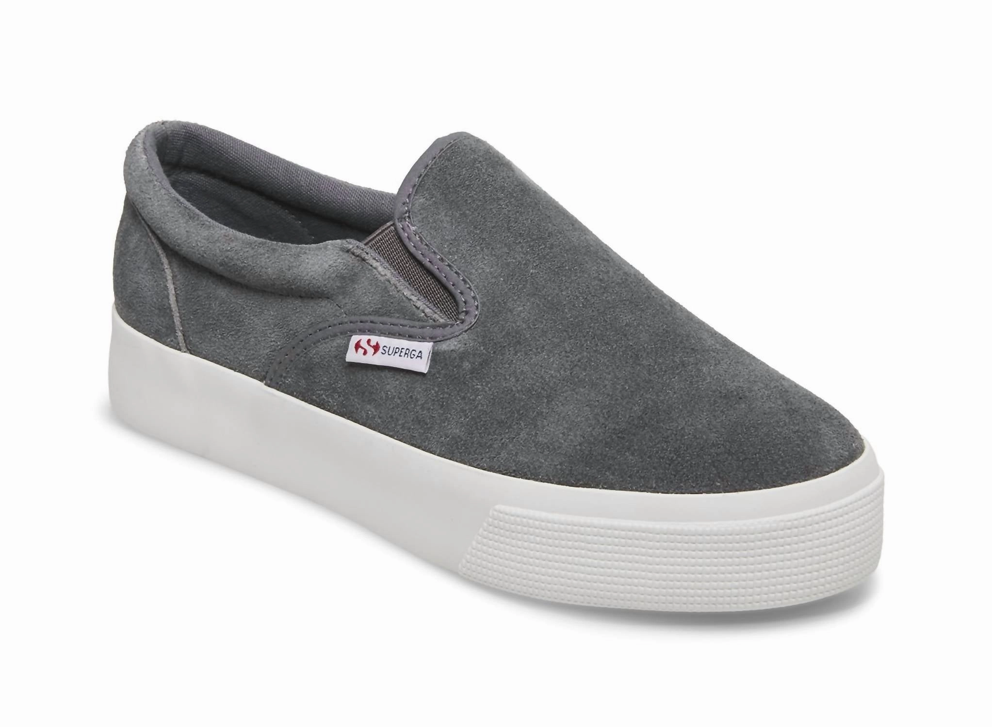 Smooth Entry Women's Suede Slip-On Sneakers In Grey